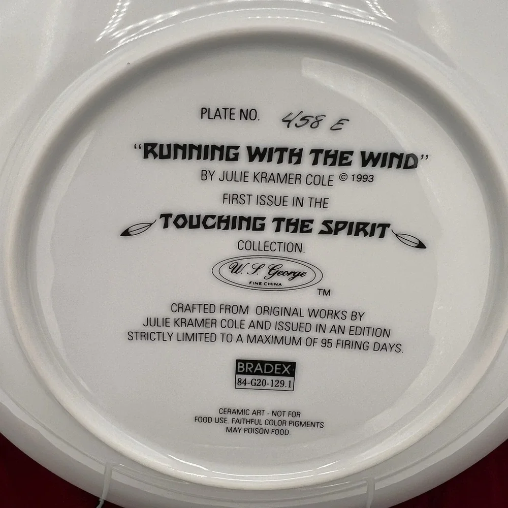 Plate Horses in the snow RunG20-129.1The Wind No. 458 E By Julie Kramer‎ BRADEX